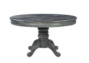Rustic weathered gray ash finish round dining table by Coaster additional picture 5