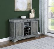 Rustic weathered gray ash finish dining table by Coaster additional picture 2