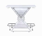 Contemporary white stacked triangle bar unit by Coaster additional picture 2