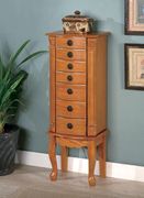 Country warm oak jewelry armoire by Coaster additional picture 2