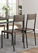Dark brown & matte black finish 5 pc dining set by Coaster additional picture 2
