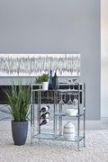 Serving cart w/ frosted glass and metal by Coaster additional picture 2