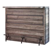 Bar unit in rustic aged oak wood by Coaster additional picture 4