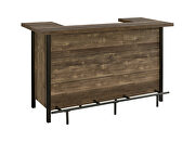 Rustic front bar unit finished in a rustic oak by Coaster additional picture 2