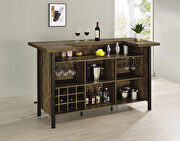 Rustic front bar unit finished in a rustic oak by Coaster additional picture 4