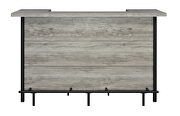 Gray driftwood finish bar unit with footrest by Coaster additional picture 3