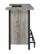 Gray driftwood finish bar unit with footrest by Coaster additional picture 5