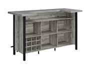 Gray driftwood finish bar unit with footrest by Coaster additional picture 6