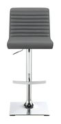 Adjustable bar stool in gray leatherette by Coaster additional picture 8