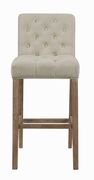 Beige fabric / tufted back bar stool by Coaster additional picture 2