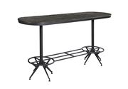 Oval bar table in wire brushed black by Coaster additional picture 5
