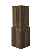 Rustic style corner bar cabinet by Coaster additional picture 2