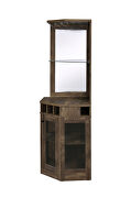 Rustic style corner bar cabinet by Coaster additional picture 3