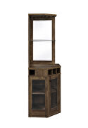 Rustic style corner bar cabinet by Coaster additional picture 4