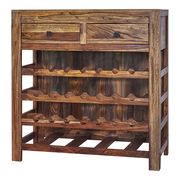 Wine cabinet in rustic sheesham wood by Coaster additional picture 2