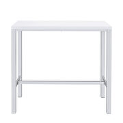 High gloss white lacquer finished tabletop and seats 5 pc set by Coaster additional picture 12