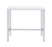 High gloss white lacquer finished tabletop and seats 5 pc set by Coaster additional picture 13