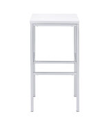 High gloss white lacquer finished tabletop and seats 5 pc set by Coaster additional picture 6