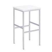 High gloss white lacquer finished tabletop and seats 5 pc set by Coaster additional picture 7