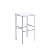 High gloss white lacquer finished tabletop and seats 5 pc set by Coaster additional picture 8