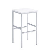 High gloss white lacquer finished tabletop and seats 5 pc set by Coaster additional picture 9