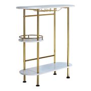 Bar unit in white / gold by Coaster additional picture 2