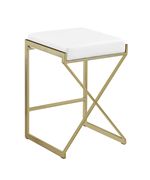 Counter height stool in white / sunny gold by Coaster additional picture 3