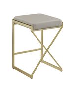 Counter height stool in taupe leatherette by Coaster additional picture 2