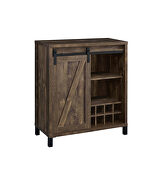 Rustic, farmhouse bar cabinet with sliding barn door by Coaster additional picture 7