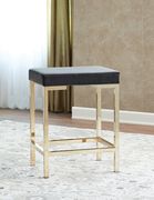 Counter height stool in gray velvet by Coaster additional picture 2