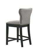 Gray fabric upholstery solid back counter height stools with nailhead trim (set of 2) by Coaster additional picture 5
