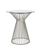 Satin nickel metal finish bar table by Coaster additional picture 4
