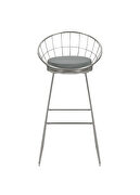 Gray leatherette upholstery bar stool by Coaster additional picture 5