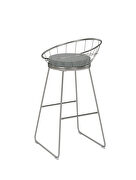 Gray leatherette upholstery bar stool by Coaster additional picture 7