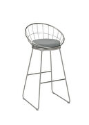 Gray leatherette upholstery bar stool by Coaster additional picture 8