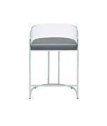 Gray leatherette acrylic counter height stool by Coaster additional picture 6