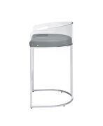Gray leatherette upholstery bar stool by Coaster additional picture 4