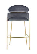 Gray velvet upholstery bar stool by Coaster additional picture 7
