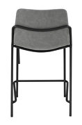 Gray leatherette upholstery counter height stool by Coaster additional picture 2