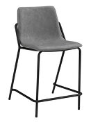 Gray leatherette upholstery counter height stool by Coaster additional picture 7