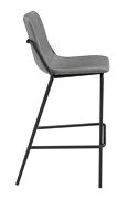 Gray leatherette upholstery bar stool by Coaster additional picture 3