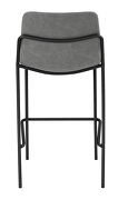 Gray leatherette upholstery bar stool by Coaster additional picture 5