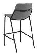 Gray leatherette upholstery bar stool by Coaster additional picture 6