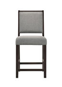 Gray fabric upholstery open back counter height stools with footrest (set of 2) by Coaster additional picture 3