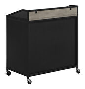 Gray wash and sandy black wine cabinet with wire mesh doors by Coaster additional picture 6