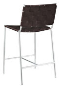 Brown pvc upholstery counter height stool with open back by Coaster additional picture 5