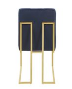 Blue velvet / gold dining chair by Coaster additional picture 3