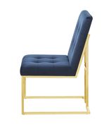 Blue velvet / gold dining chair by Coaster additional picture 4