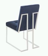 Modern ink blue and chrome dining chair by Coaster additional picture 4