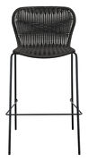 Brown rattan upholstery bar stools with footrest (set of 2) additional photo 3 of 6